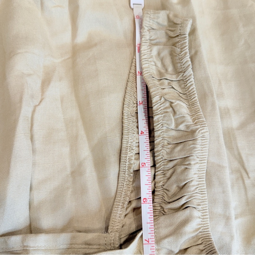 🆕 Lioness Linen Maxi Dress XL 🤎Wheat /Neutral Beige Button Front Boho Luxe NWT - Picture 15 of 16